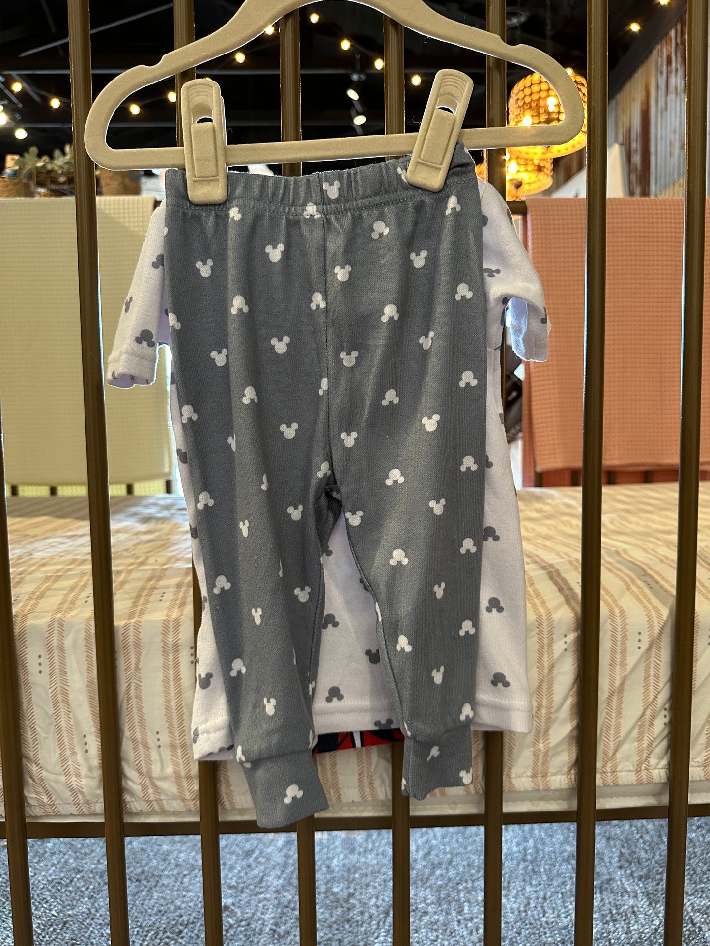 Disney Baby Mickey PJ Set White