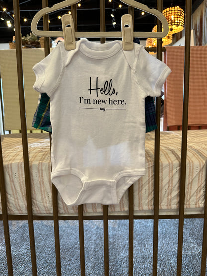 "Hello I'm New Here" 2 piece outfit