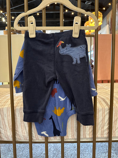 Carter's Blue Zoo Animal 2 Piece
