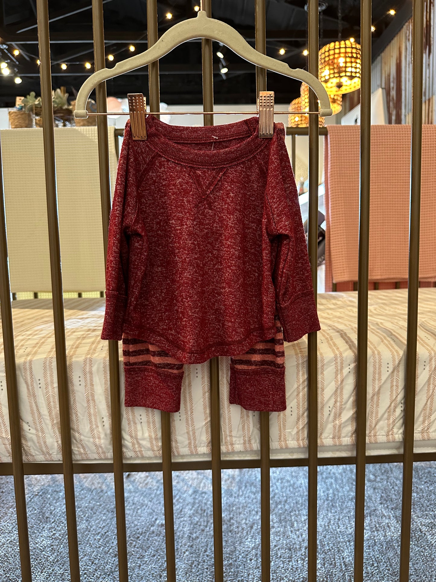 Cat & Jack Baby Red Striped Outfit
