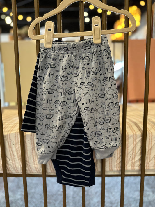 Carter's Blue Dino Striped 2 Piece