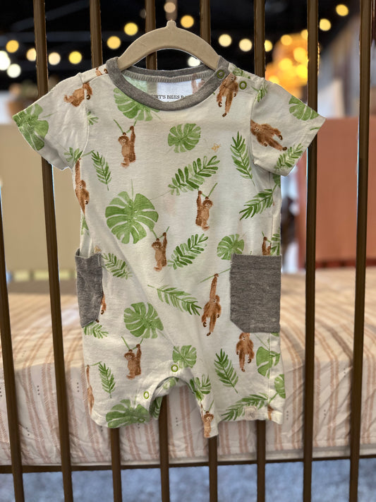 Burt's Bees Baby Forest Monkey Romper