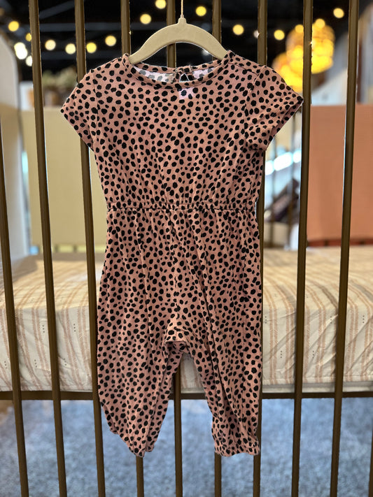 Old Navy Pink Leopard Jumpsuit