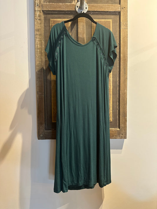 Three Little Tots Dark Green Ridded Labor Gown