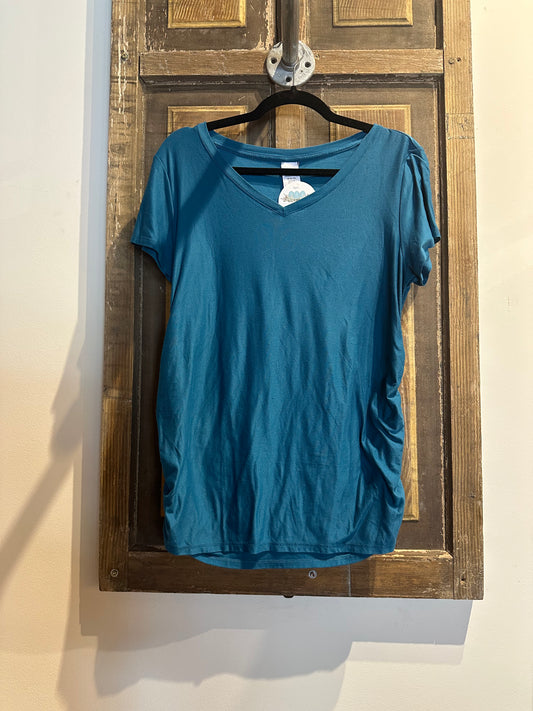 Time & Tru Teal Maternity Shirt