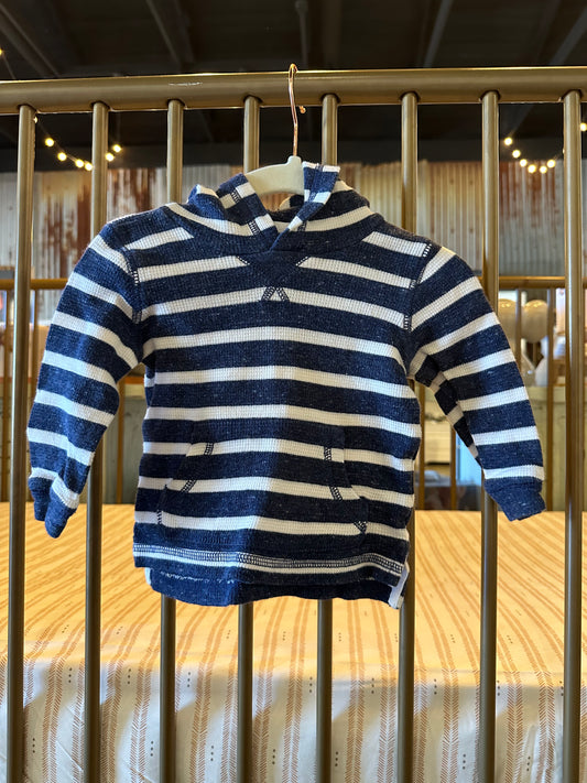 Carter's Navy & White Striped Shirt
