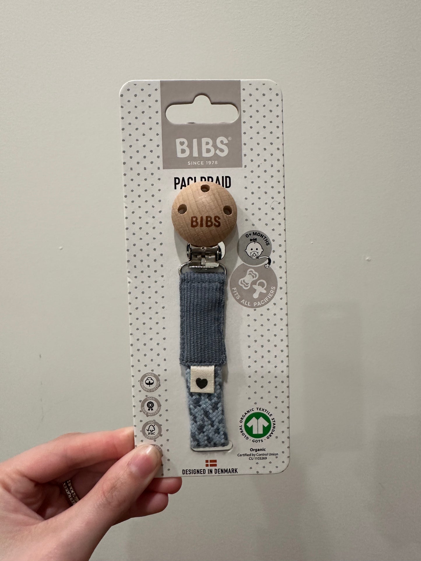 Bibs Blue Paci Clip