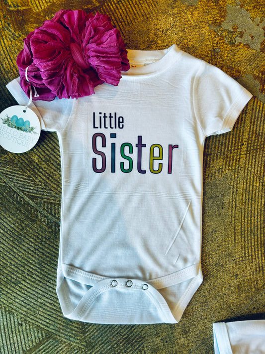 Little Sister Announcement Onesie