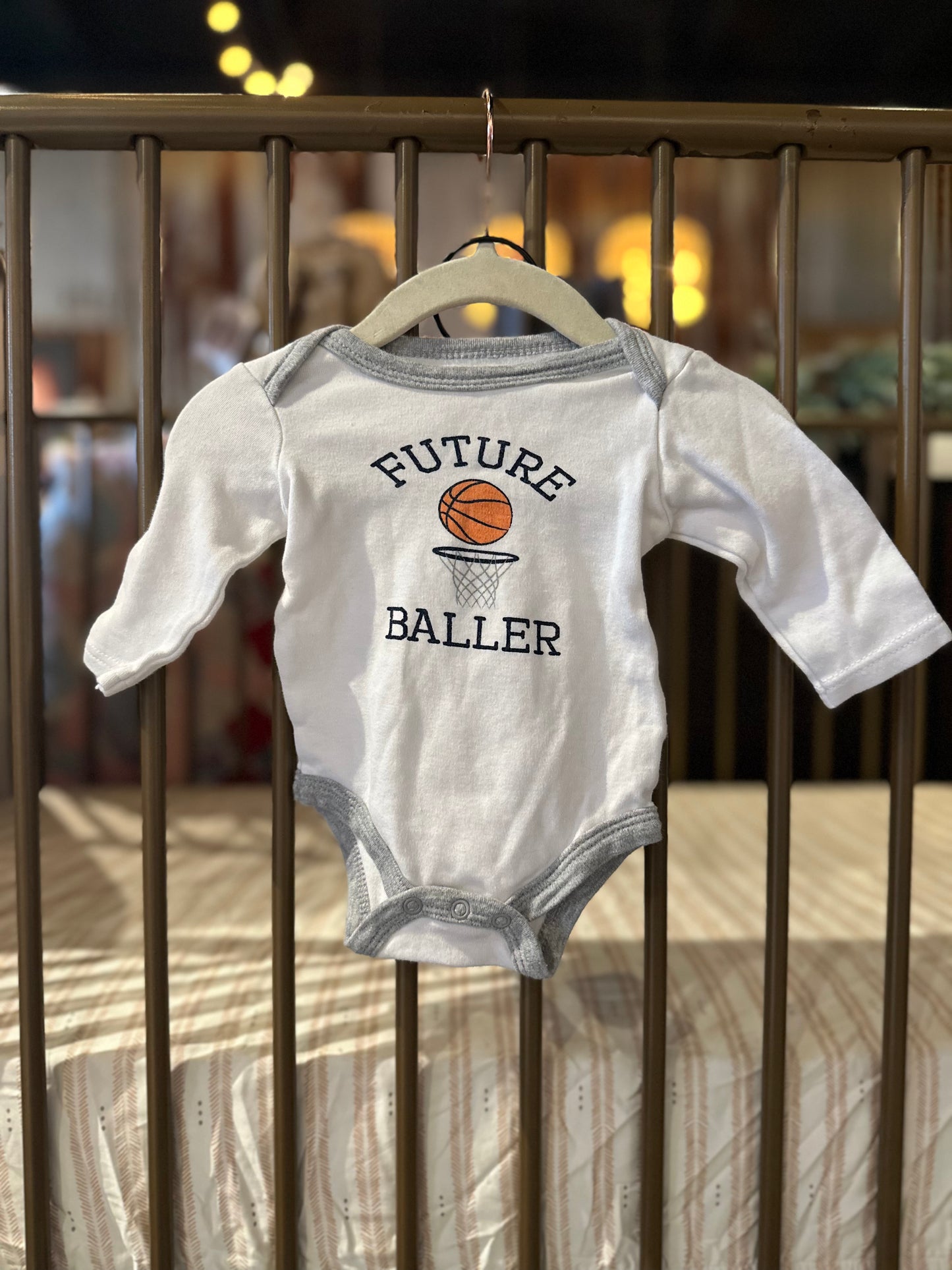 "Future Baller" Basketball Onesie With Pant