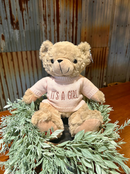 Gender Reveal Heartbeat Bear Sweaters