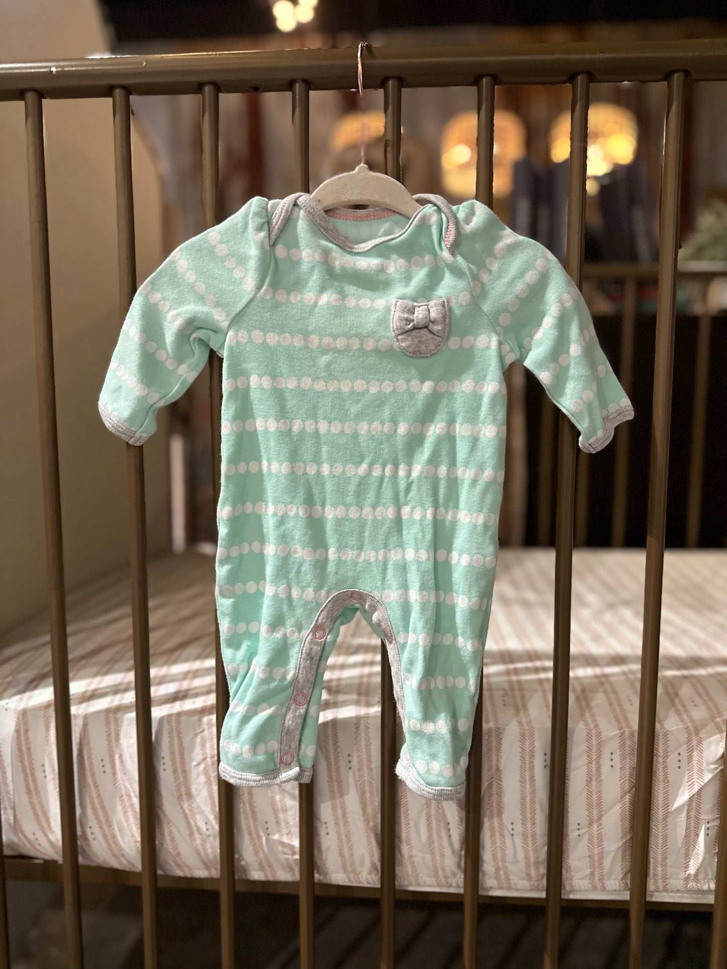 Cloud Island Light Blue Dots Jumpsuit