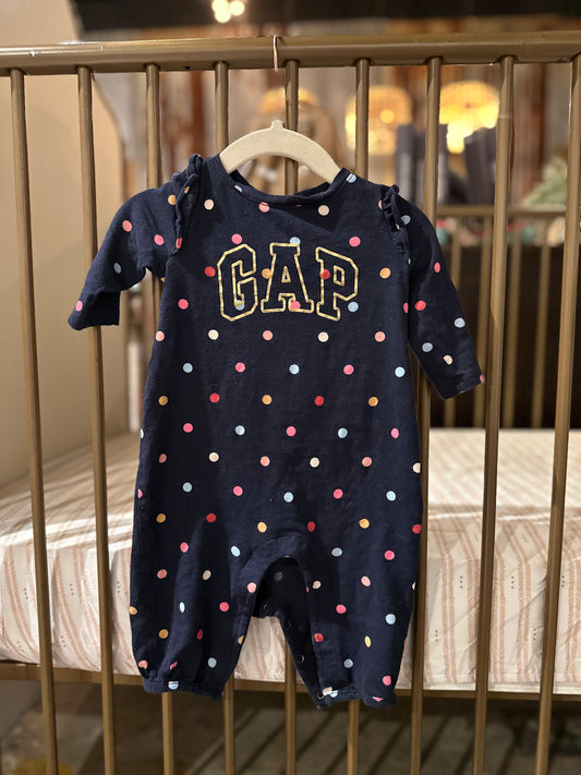 Baby Gap Polka Dot And Ruffle Jumpsuit