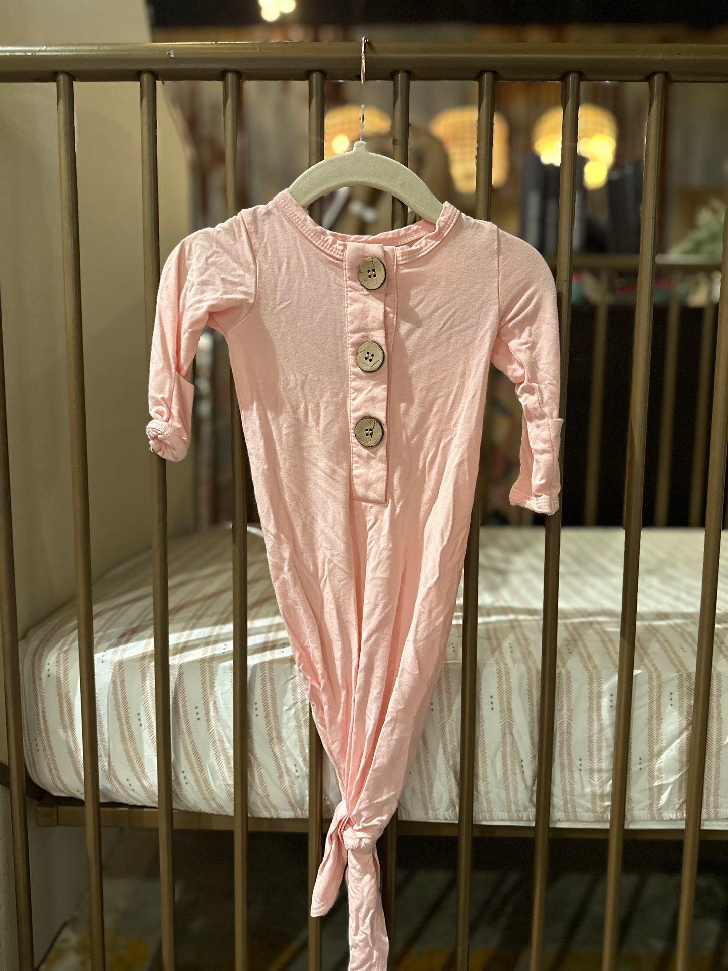 Kozi & Co. Pink Tie Gown