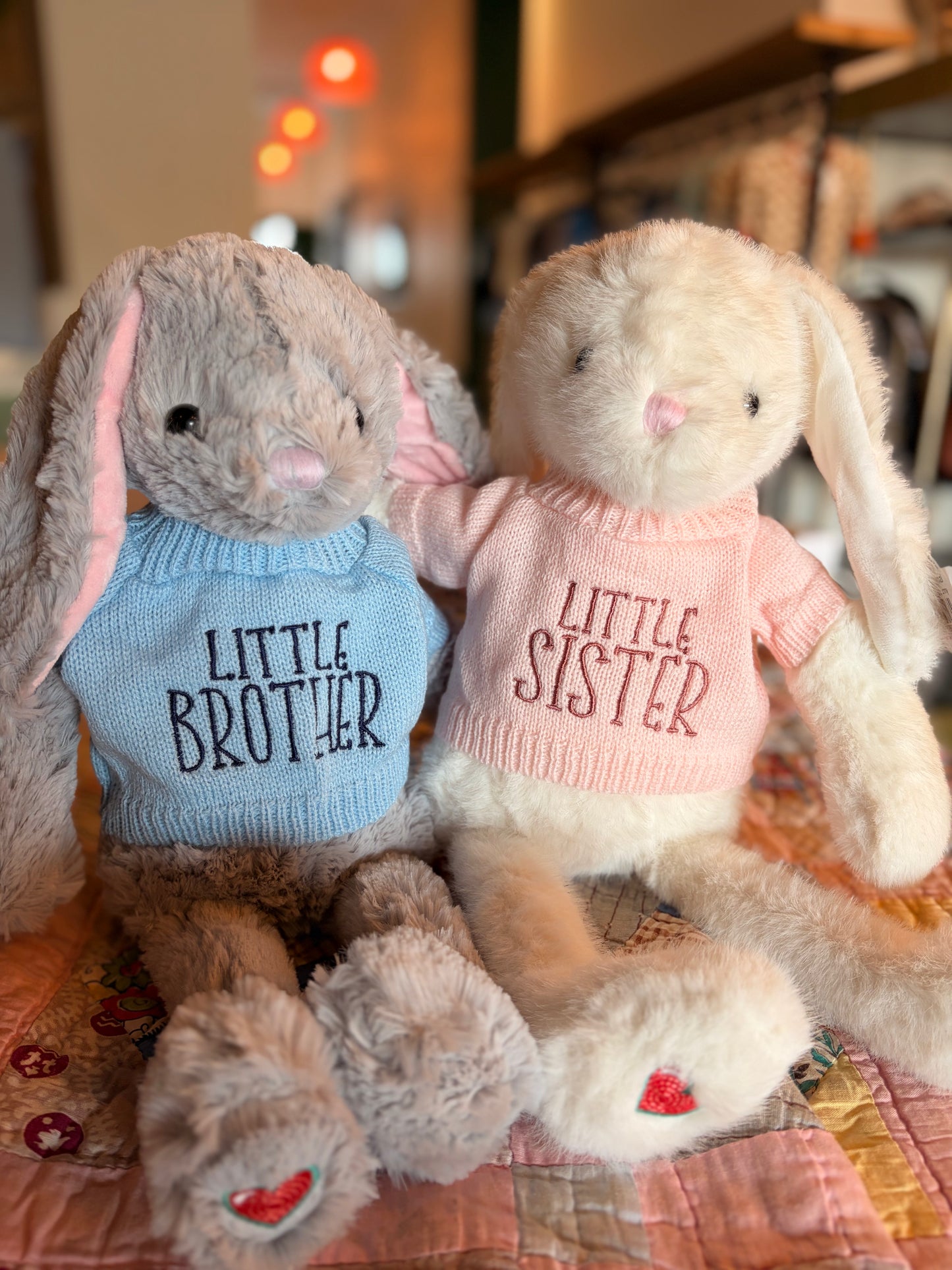 Gender Reveal Heartbeat Bear Sweaters
