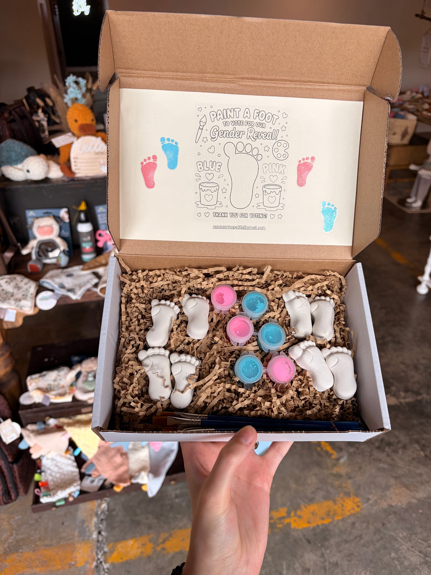 Paint A Foot Gender Reveal Kit