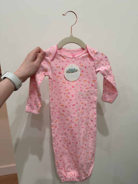 Carter's Pink Butterfly & Dragonfly Gown