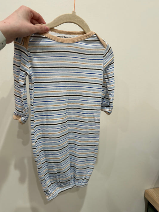 Brown & Blue Striped Gown