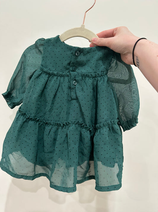 Carter's Green Poka Dot Dress