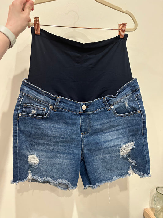 Time & Tru Jean Maternity Shorts