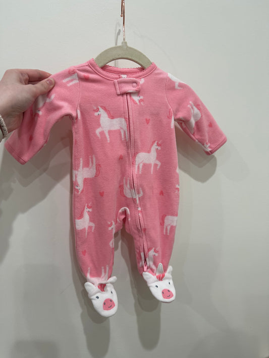 Carter's Pink Unicorn Fuzzy Sleeper