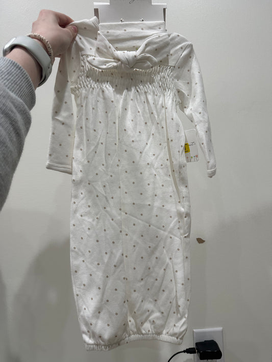 Starting Out Tan Poka Dot Gown