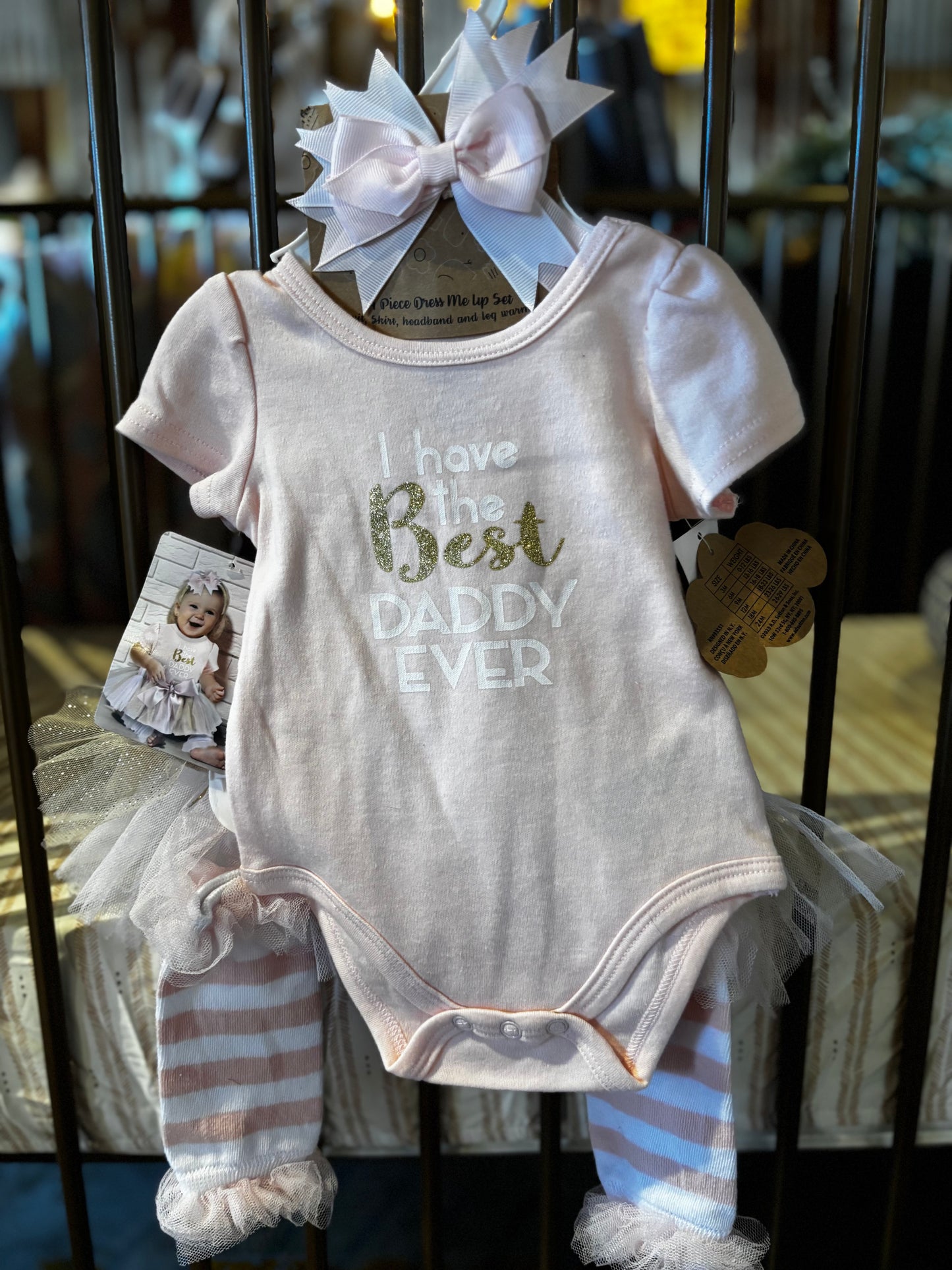 "I Have The Best Daddy Ever" 4-piece Outfit