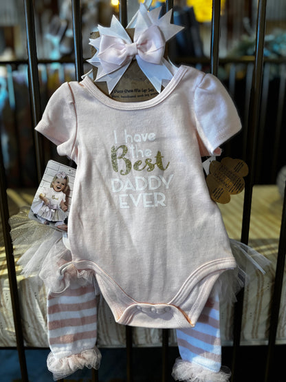 "I Have The Best Daddy Ever" 4-piece Outfit