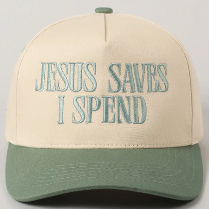 Jesus Saves I Spend Embroidery Hat