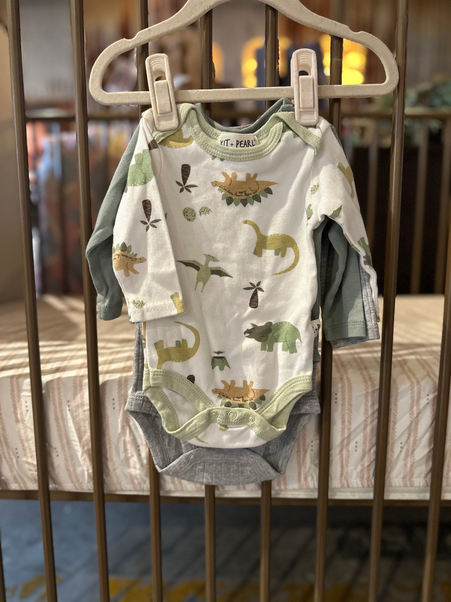 Kit + Pearl Dino Mix 3-piece Onesies