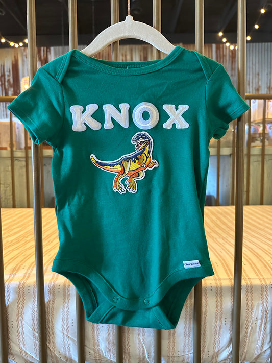 "Knox" Gerber Dino Onesie