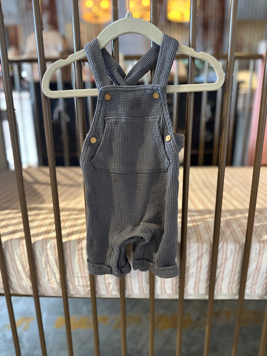 Little Co. Ribbed Gray Overall