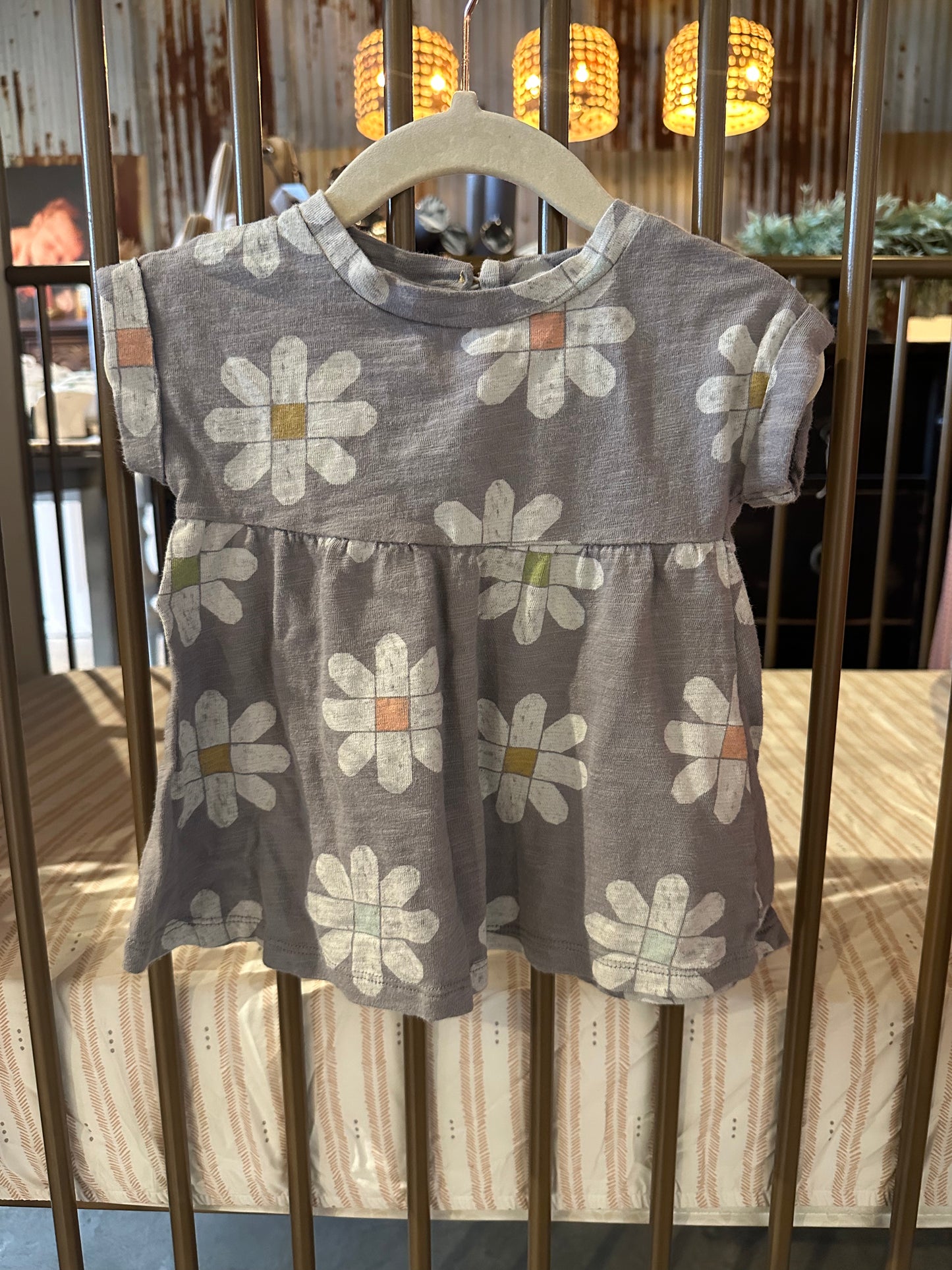 Little Co Purple Flower Shirt