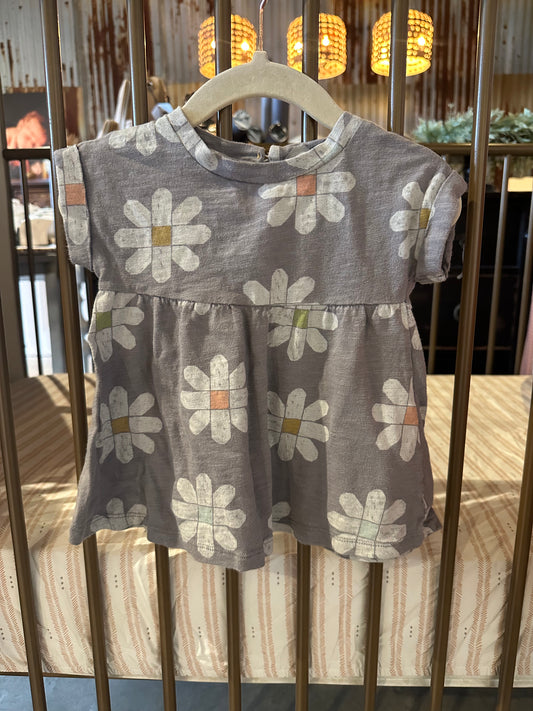 Little Co Purple Flower Shirt