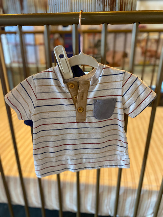 Little Lad Button up Striped 2-piece
