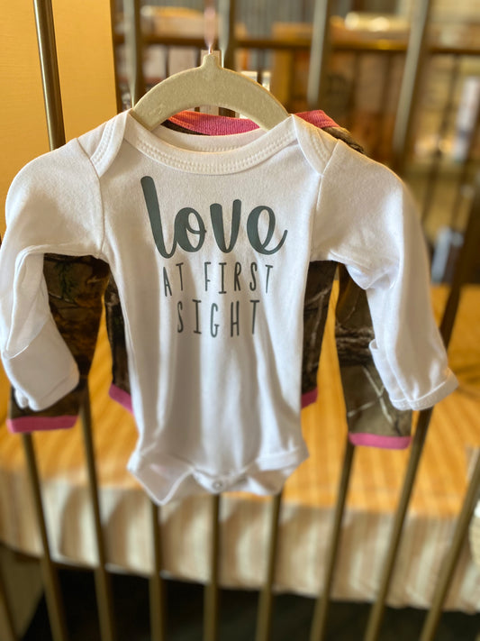 "Love At First Sight" X Realtree 2-piece Onesies