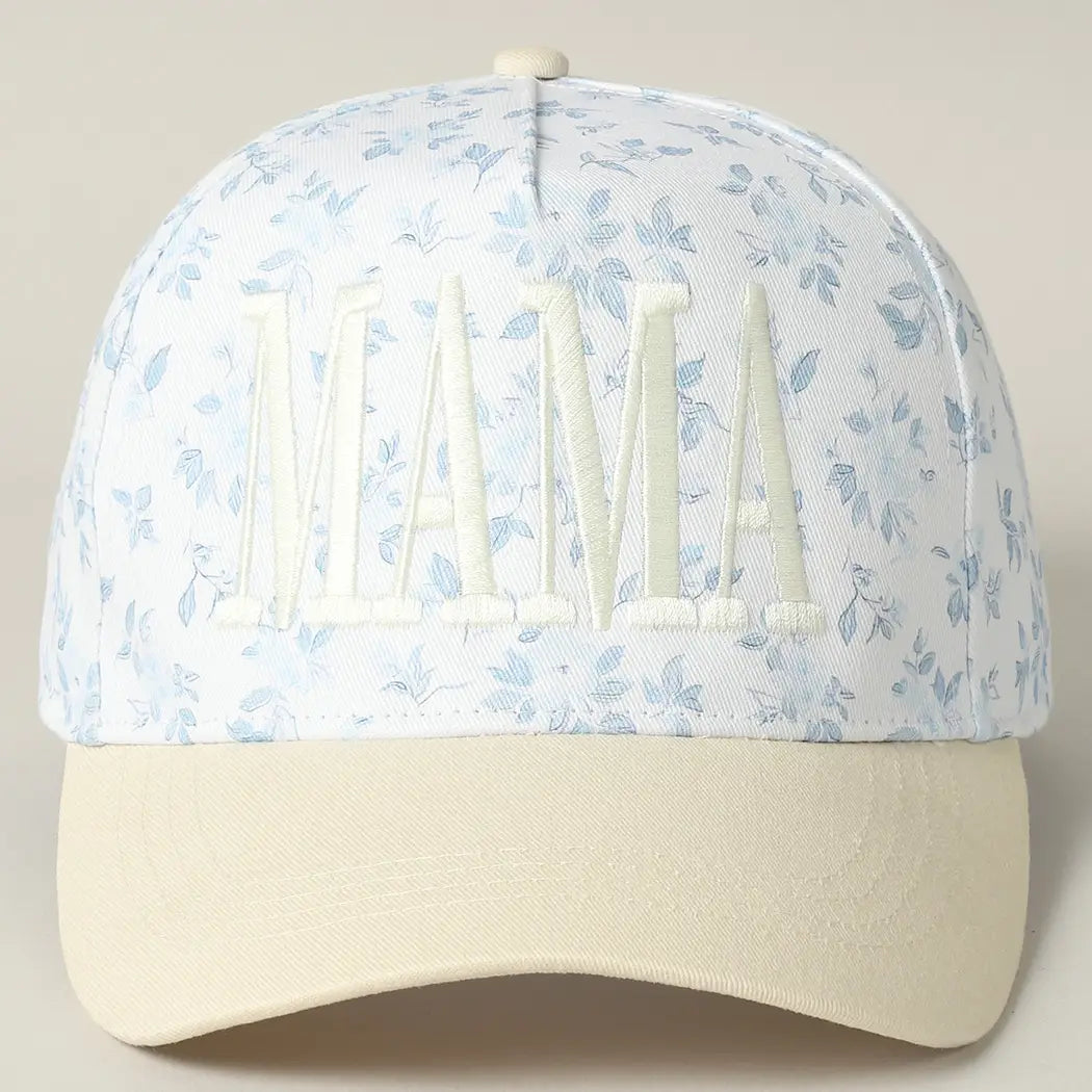 Mama Embroidery Flower Hat