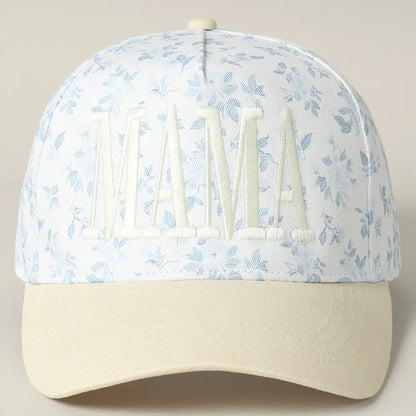Mama Embroidery Flower Hat