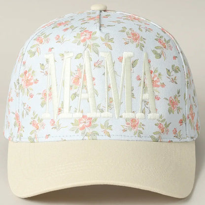 Mama Embroidery Flower Hat