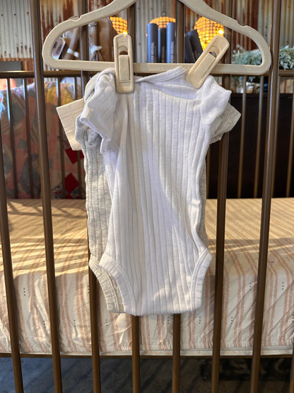 Members Mark Cream, Gray, & White 3-piece Onesie Set