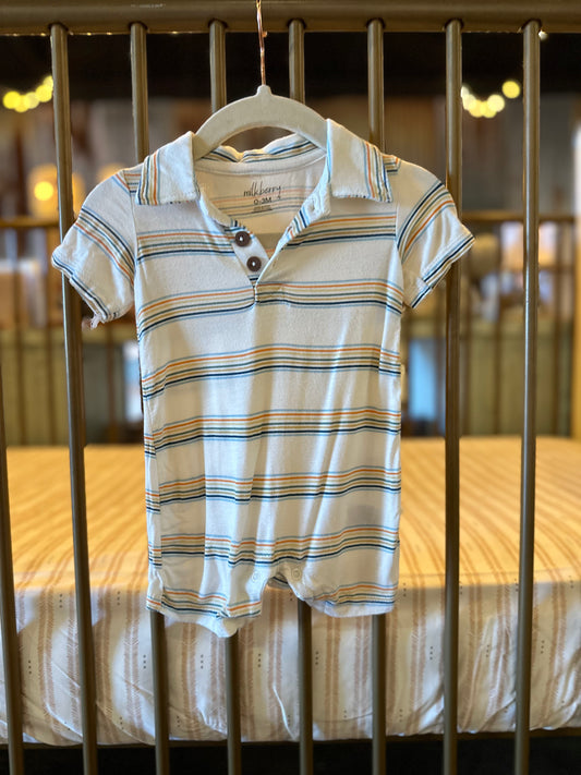 Milkberry Vintage Inspired Striped Romper