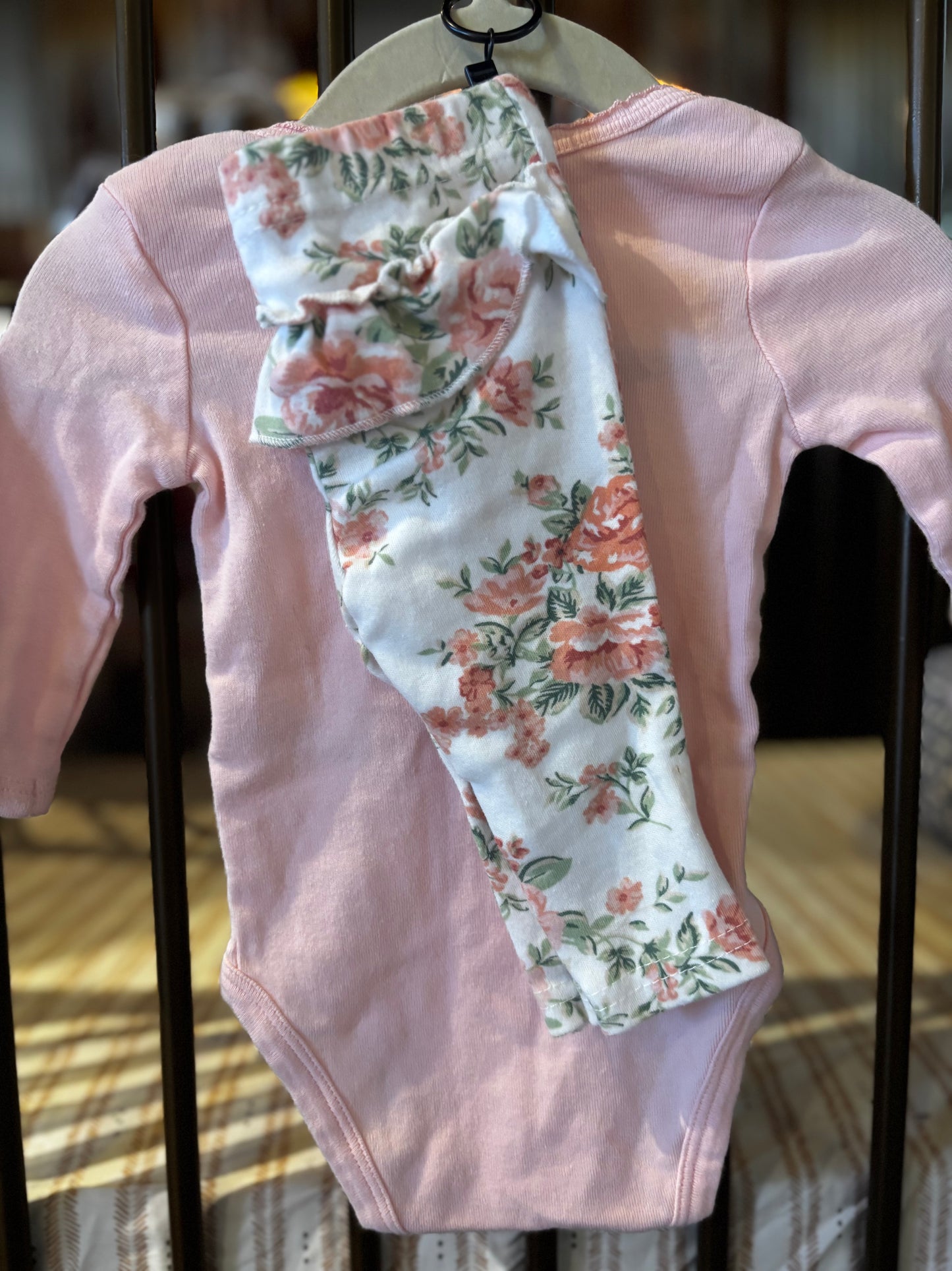 "Mommy Loves Me" Pink Floral Outfit