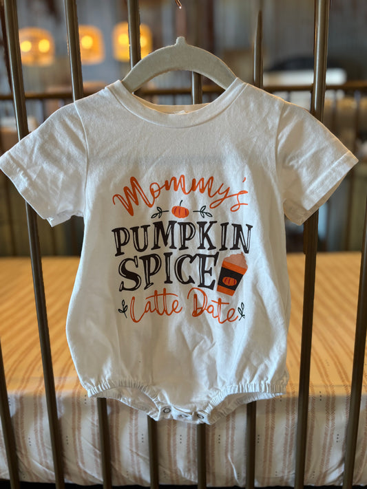Mommy's Pumpkin Spice Latte Date" Romper