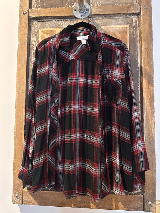 Motherhood Black, White & Red Flannel