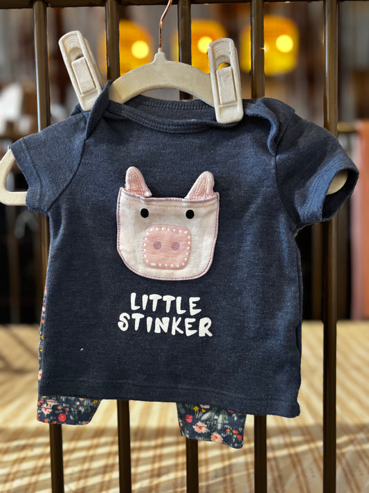 Mudpie "Little Stinker" 2-piece Outfit