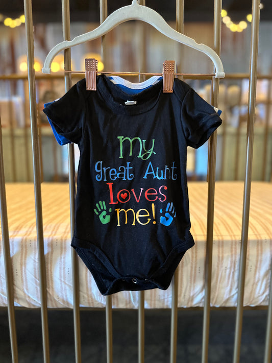 "My Great Aunt Loves Me" 2-piece Onesie Set