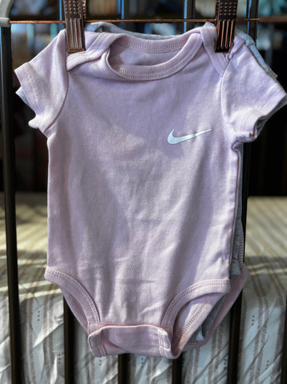 Nike Pink & Gray 3-piece Onesies