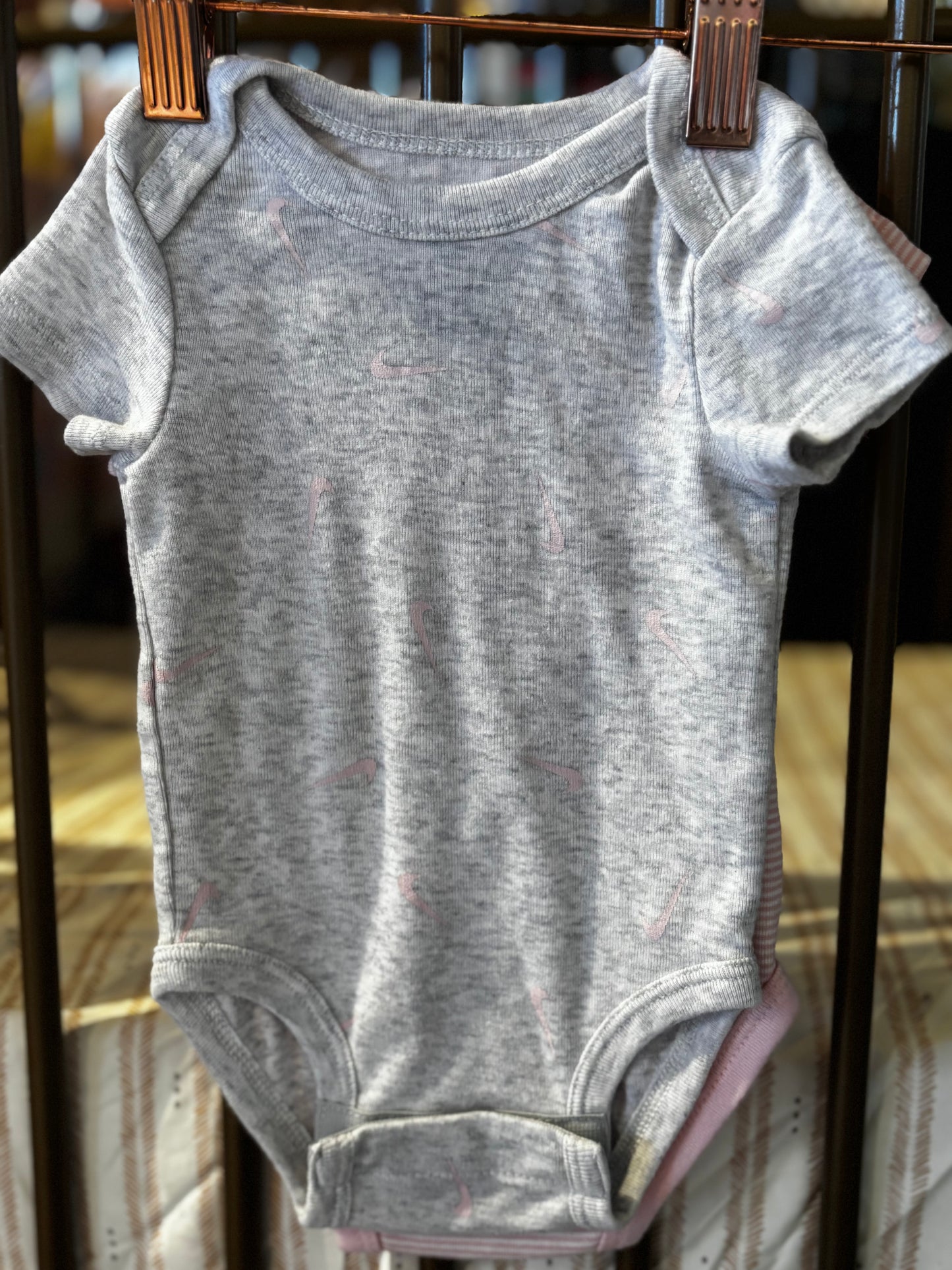 Nike Pink & Gray 3-piece Onesies
