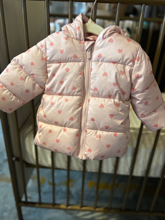 Old Navy Pink Heart Winter Coat