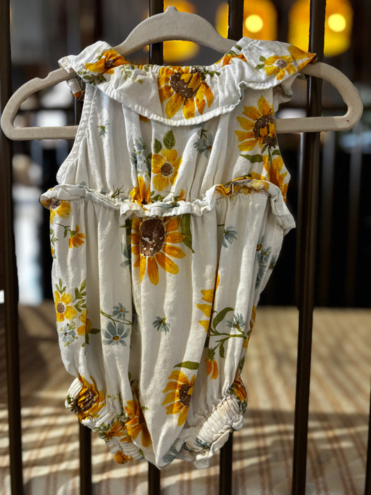 Old Navy Sunflower Bubble Romper
