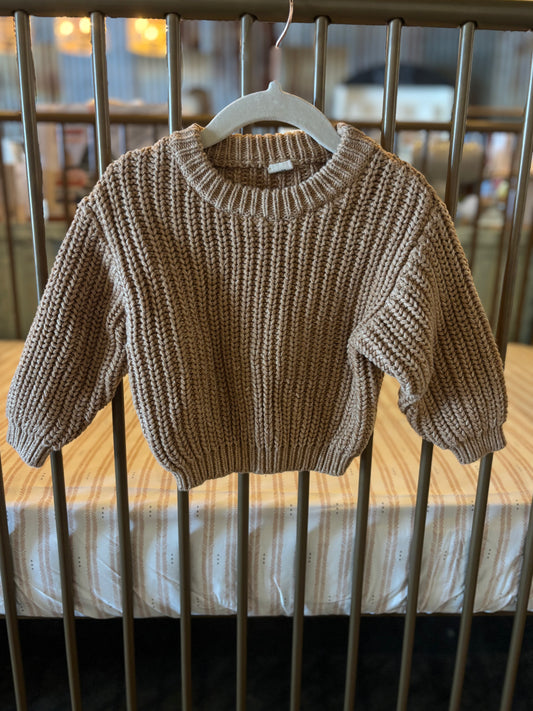 Olive & Cradle Brown Knitted Sweatshirt